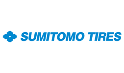 The logo for Sumitomo Tyres in blue
