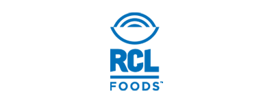 The logo for RCL Foods in blue