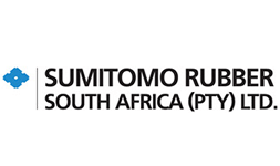 The logo for Sumitomo Rubber with the subtext 'South Africa (PTY) LTD.' in black